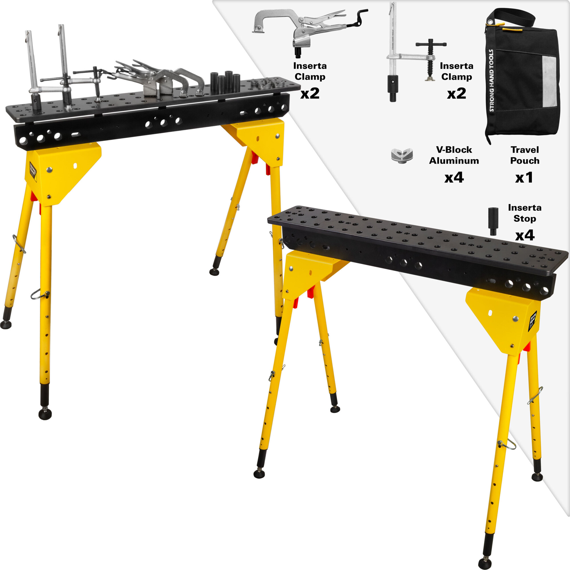 Strong Hand Tools Adjustable Heavy-Duty Leg Sawhorse — 2-Pack, Model# TSB366-AF1-2PK